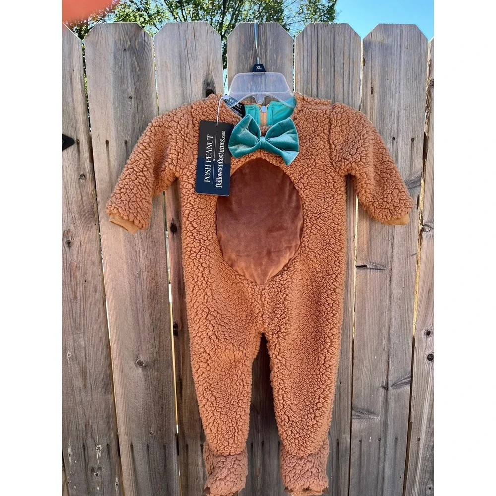 NEW Posh Peanut X Halloween Costumes Fuzzy Archie Bear 12/18 MOS Costume